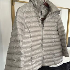 Guess Metallic Gray Puffer Jacket